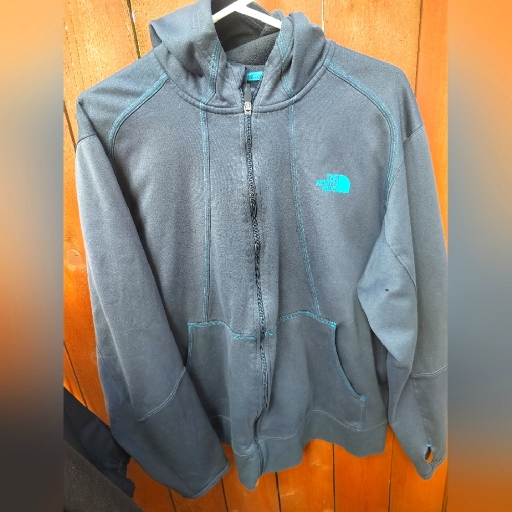 Men's north face zip down jacket